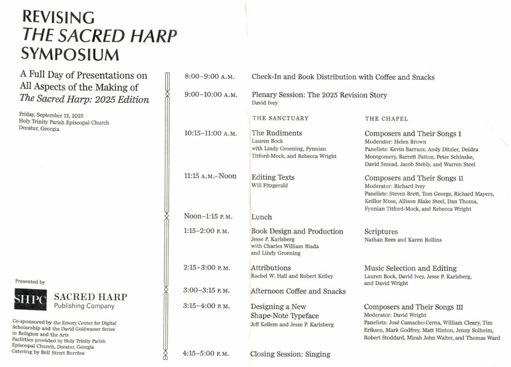 symposium schedule
